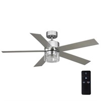 Crysalis 52in Chrome Fan  LED+Remote