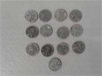 13 Steel War Pennies