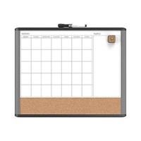 U Brands Magnetic Dry Erase 3-in-1 Calendar Board