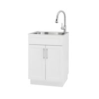 Glacier Bay All-in-One Stainless Steel 24 in Laund