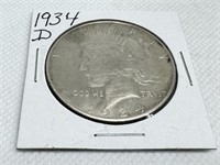 1934 D Peace Dollar 90% Silver