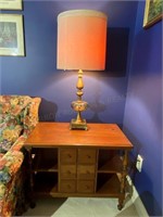 Brass Lamp & End Table