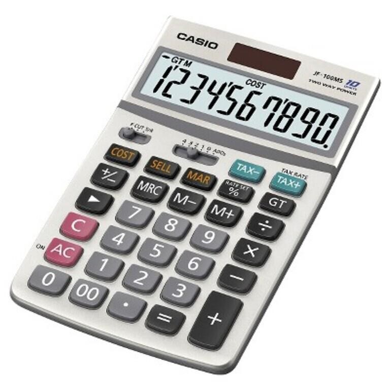 Casio JF100 Pro Desktop Calculator - Silver