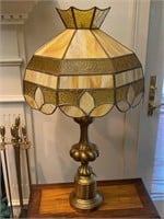 Lamp w/Stained Glass Shade (See Pictures)