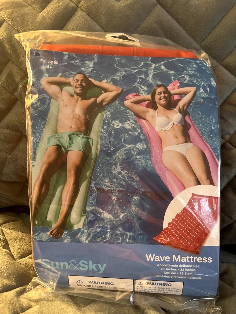 Cvs Sun & Sky Pool Wave Mattress Red 85" X 33" Def