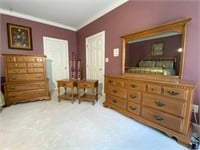 Dresser, Chest of Drawers & 2 End Tables
