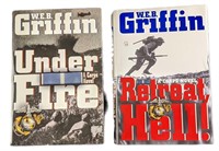 W.E.B Griffin Under Fire & Retreat Hell Hardcovers