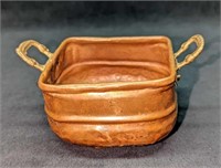 Vintage Hammered Copper And Brass Pot.