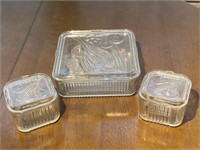 3 Vintage Covered Dishes