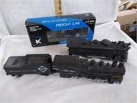 Two Model Train Engines & Freight Car Lot
