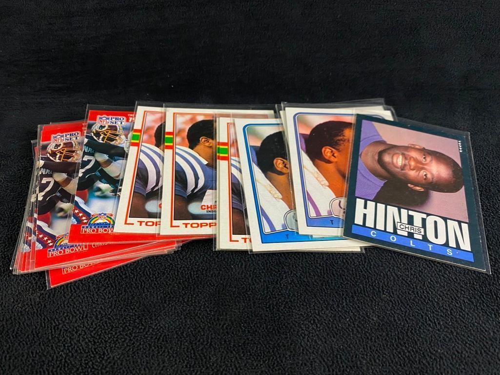 18 Chris Hinton Football Cards 1985-90