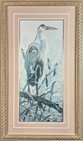 Framed Limited Edition Graceful Heron Robert Binks