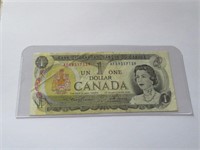 1973 CANADIAN ONE DOLLAR BILL