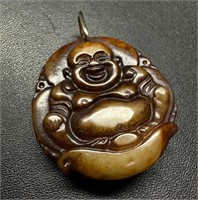 Brown Jade Buddha Pendant
