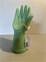 JADITE GREEN JEWELRY HAND DISPLAY 7.25 in