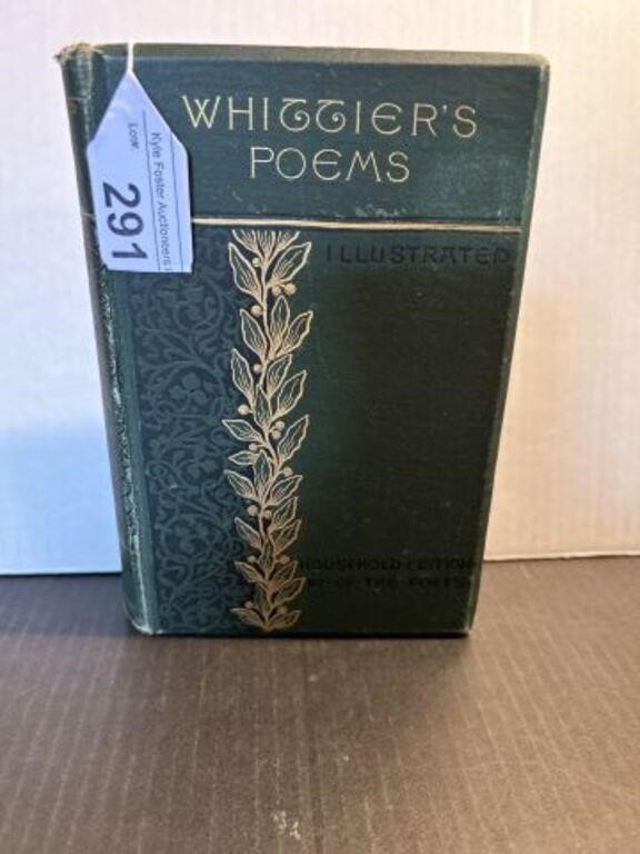 ANTIQUE 1886 WHIGGIERS POEMS HB BOOK