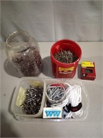 Lot of Assorted Nails & Rope