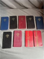Lot of 9 Vintage Diaries 1950s