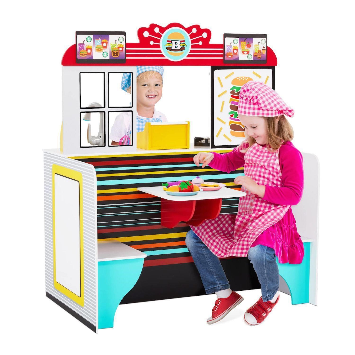 Double-Sided Restaurant Playset for Kids