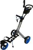 Qwik-Fold 360 Swivel 3 Wheel Push Pull Golf Cart w
