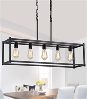 $150---5-Lights Black Farmhouse Chandelier