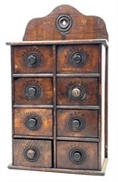 Antique Spice Wood Cabinet Eight-Drawer