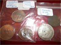 1939, 62, 67, 74 Canadian coins