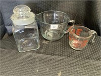 Glass Canister Jar Anchor Hoking Measure Cups+