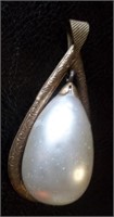 Antique Teardrop Pearl Pendant Made in France
