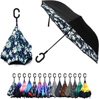 $25  Daisy Flower Inverted Umbrellas - C Handle