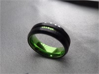 New Green & Black Metal Size 10 Ring