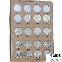 1941-1947 Walking Half Dollar Book (20 Coins)