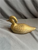 Vintage Brass Duck Decoration