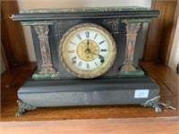 Vintage Mantel Clock Seth Thomas Faux Marble Top