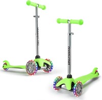 $40  3-Wheel Scooter for Toddlers  Light Up  Green