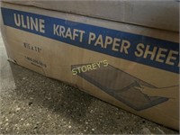 Box of Uline Kraft Paper Sheets - 8.5 x 11