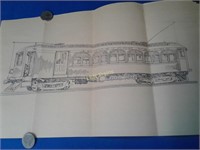 Original Interurban Pen Drawing - Unsigned