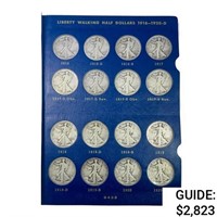 1916-1940 Walking Half Dollar Book (45 Coins)