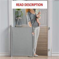 $45  Punch-Free Baby Gate  33x59 Inches  Grey