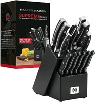 Master Maison,15-Piece Premium Kitchen Knife Set w