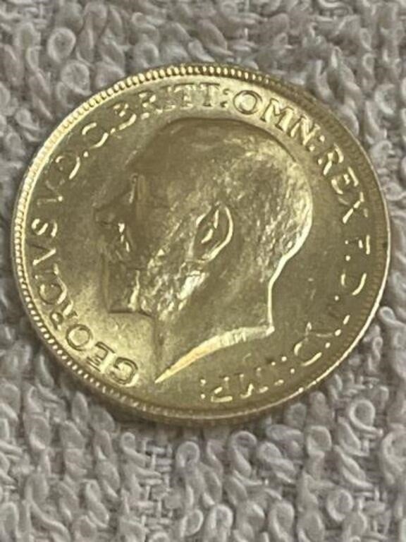UNCIRCULATED 1925 GREAT BRITAIN GOLD SOVEREIGN