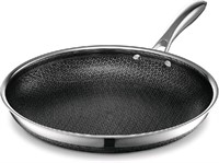 HexClad Hybrid Nonstick Frying Pan, 12-Inch, Stay-
