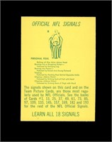 1967 Philadelphia #196 Official NFL Signals EX+