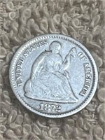 ONLY 2.9 MILLION MINTED 1872 SEATED SILVER HALF