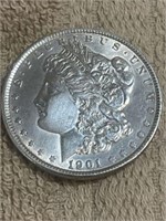 ABOUT UNCIRCULATED 6.9 MILLION MINTED 1901 P