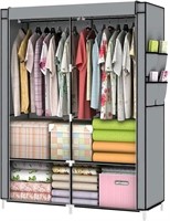 YOUUD Portable Closet with Non-Woven Cover, 2 Hang