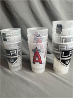 Vintage Lot of Sports Teams Cups New Sealed Angels