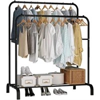 UDEAR Garment Rack, Freestanding Hanger, Double Ro