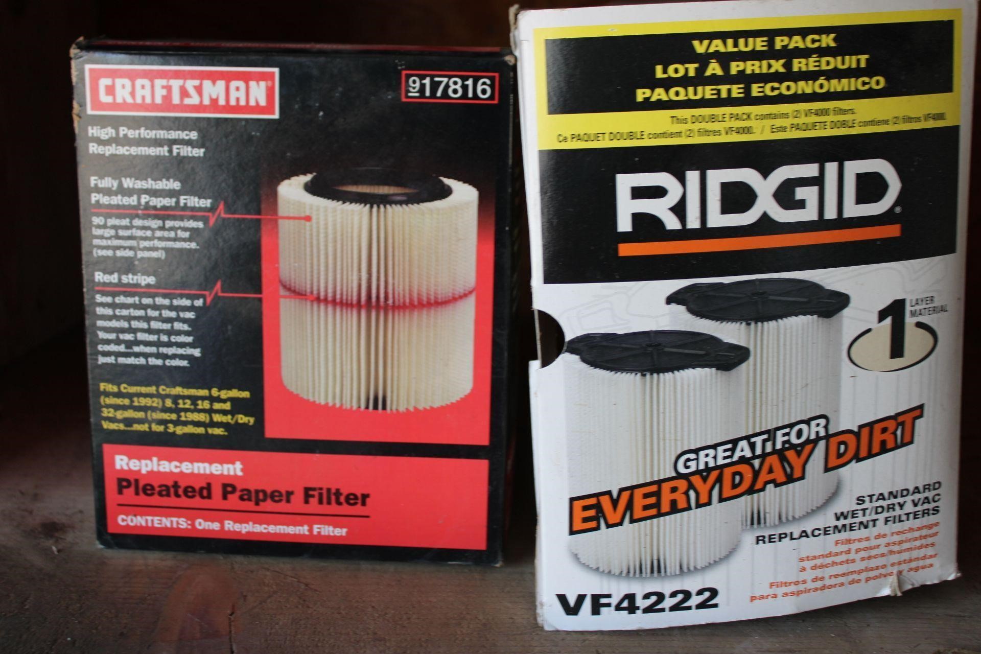 WET/DRY VAC FILTERS
