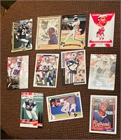 Lot of 12 Vintage Deion Sanders Mixed Cards